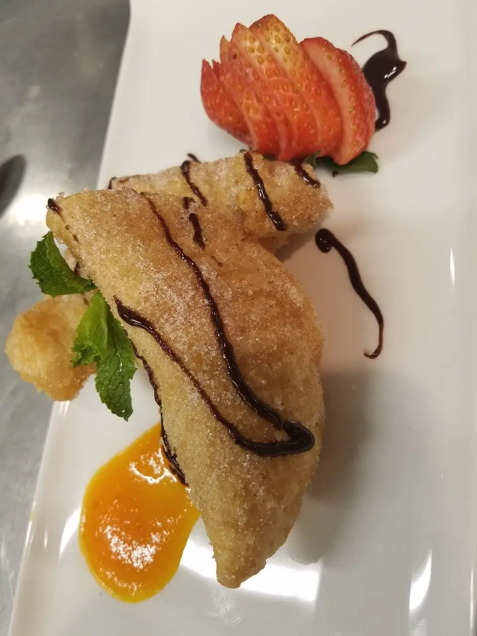 Dessert with fresh strawberries prepared by The Garden of E’tin