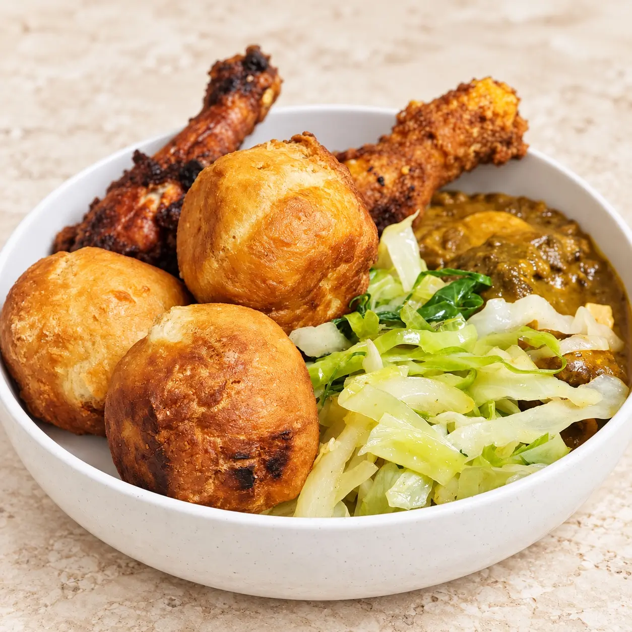 Chicken dinner prepared by The Garden of E’tin