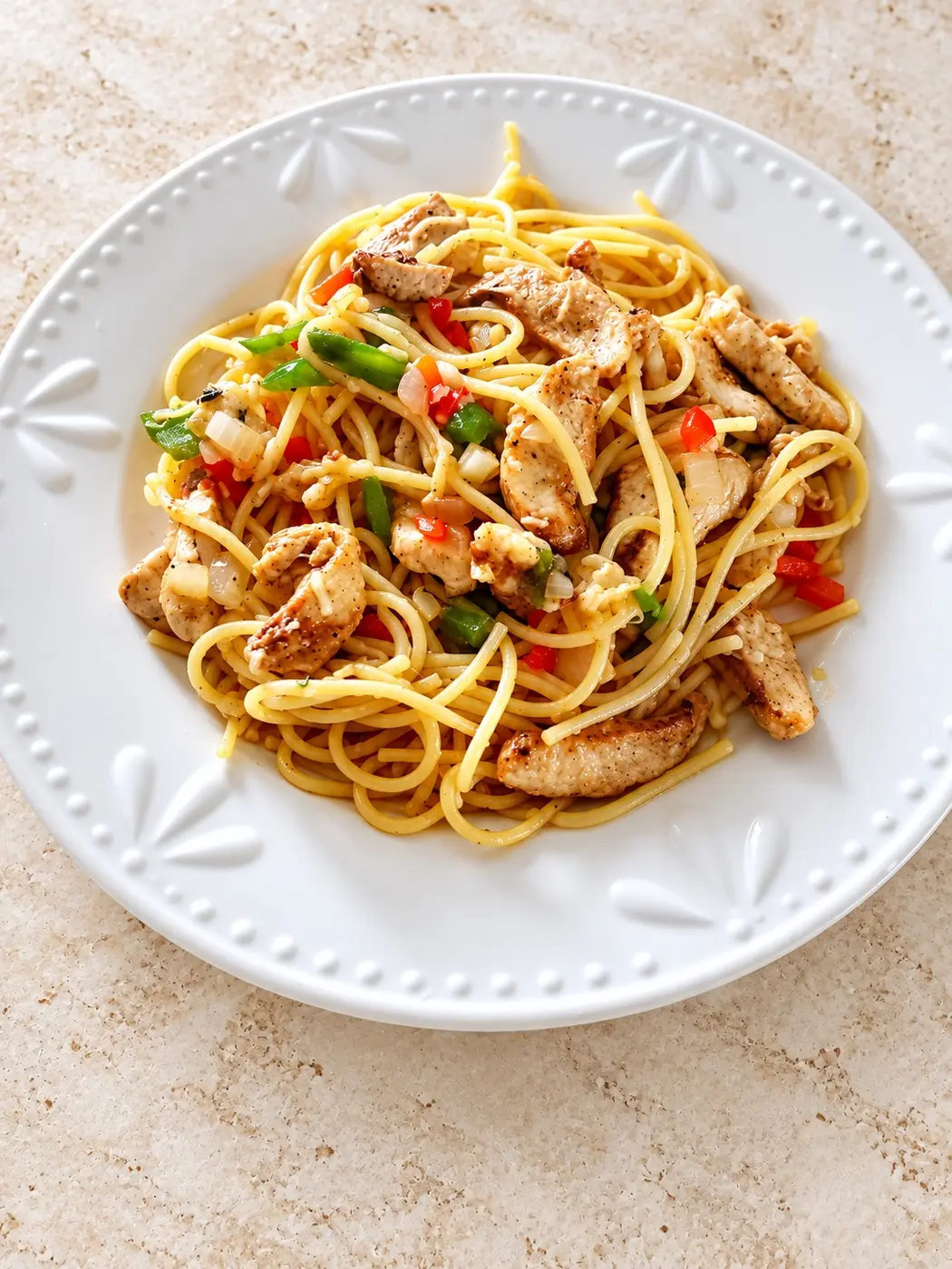 Pasta entrée prepared by The Garden of E’tin